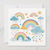 Carte plat moderne Boho Rainbow Collection (Devant)