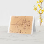 Carte Plat Or-Anodisé gravé par plaque pionnière des (Fleur jaune)