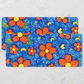Carte Plat Orange Fleur Dans L'Eau (Devant / Derrière)