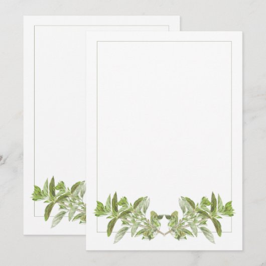 Carte plat OREGANO 5x7 / Verticale (Devant / Derrière)
