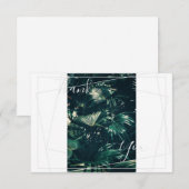 Carte Plat Pale Green Palm Tree Leaf Merci (Devant / Derrière)