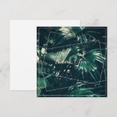 Carte Plat Pale Green Palm Tree Leaf Merci (Devant / Derrière)