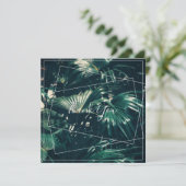 Carte Plat Pale Green Palm Tree Leaf Merci (Debout devant)