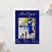 Carte Plat Parisienne Et Animaux (Devant/Arrière en situation)