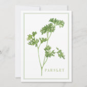 Carte plat PARSLEY 5x7 FRAÎCHE (Devant)