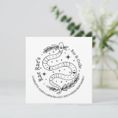 Carte plat personnalisée du logo de serpent d'affa (Debout devant)