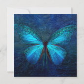 Carte Plat Personnalisée Mystic Blue Butterfly (Devant)