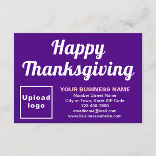 Carte Plat Petite violette de Thanksgiving Busines