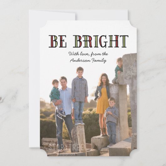 Carte Plat photo Be Bright (Devant)