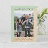 Carte Plat photo de vacances Mint Green Slat (Debout devant)