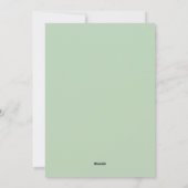Carte Plat photo de vacances Mint Green Slat (Dos)