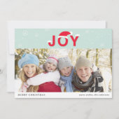 Carte Plat Photo Fête Mint Snow Joy (Devant)