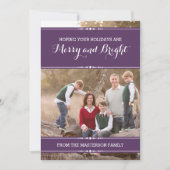 Carte Plat Photo Purple Simply Chic (Devant)