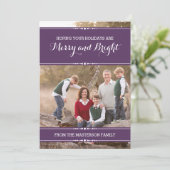 Carte Plat Photo Purple Simply Chic (Debout devant)