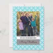 Carte Plat photo Turquoise Classy Diamond Holiday (Devant)