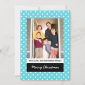 Carte Plat photo Turquoise Sweet Polka Dot (Devant)