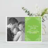 Carte Plat Photo Vacances, Vert Clair (Debout devant)