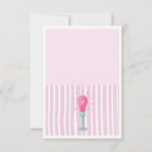 Carte Plat Pink Lightbulbe Heart (Dos)
