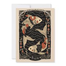 Carte plat - Pisces Celestial Zodiac Art