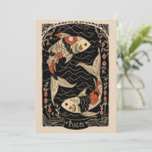 Carte plat - Pisces Celestial Zodiac Art (Debout devant)