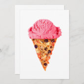 Carte Plat Pizza à la crème glacée (Devant / Derrière)