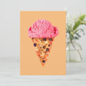 Carte Plat Pizza à la crème glacée (Debout devant)