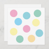 Carte Plat Pois multicolore (Devant / Derrière)