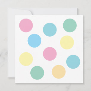 Carte Plat Pois multicolore