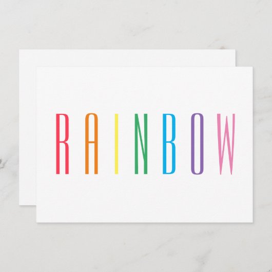 Carte plat RAINBOW 4,5x6,25 (Devant / Derrière)