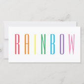 Carte plat RAINBOW 8x4 (Devant)