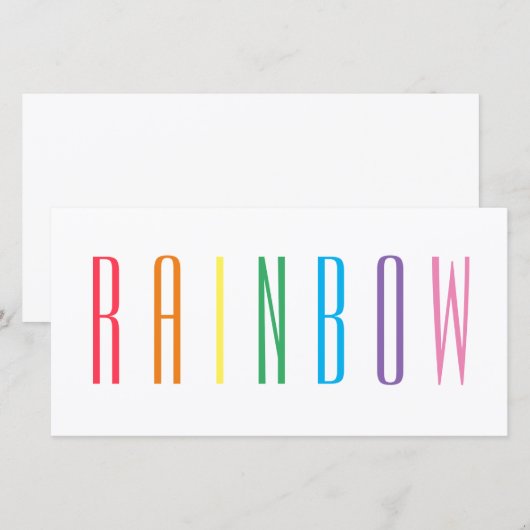Carte plat RAINBOW 8x4 (Devant / Derrière)