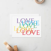 Carte Plat RAINBOW LOVE 4.5x6.25 (Devant/Arrière en situation)