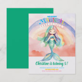 Carte plat Rainbow Mermaid (Devant / Derrière)