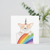 Carte plat Rainbow Unicorgi (Debout devant)