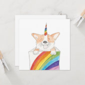 Carte plat Rainbow Unicorgi (Devant/Arrière en situation)