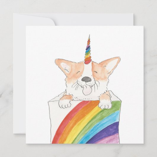 Carte plat Rainbow Unicorgi (Devant)