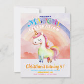Carte plat Rainbow Unicorns (Devant)