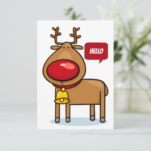 Carte Plat Reinder Joyeuse (Debout devant)