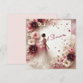 Carte plat romantique (Devant / Derrière)
