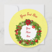 Carte plat ronde traditionnelle Joyeuse couronne d (Dos)