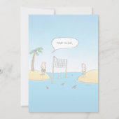 Carte Plat Shark Volleyball drôle (Dos)