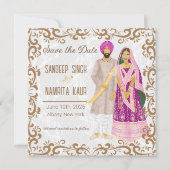 Carte Plat Sikh mariage Illustration (Devant)