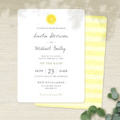 Carte plat simple citron Faire-part de mariage