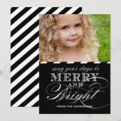 CARTE PLAT SIMPLE JAUNE ET PHOTO LUMINEUSE | NOIR (Devant / Derrière)