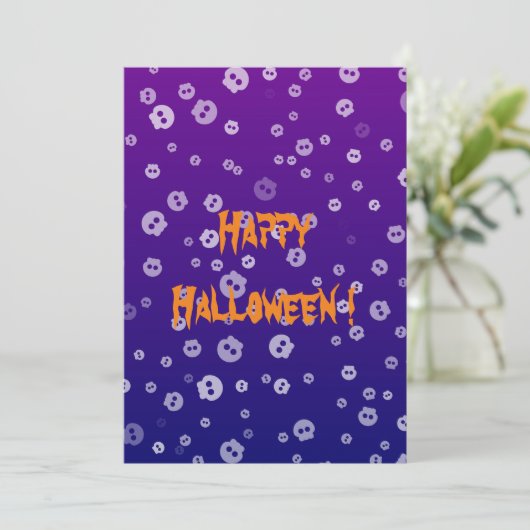 Carte Plat Skuls Halloween (Debout devant)