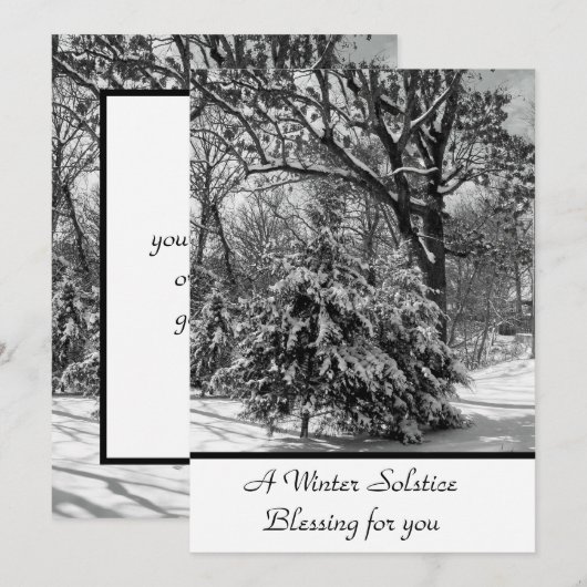 Carte Plat Solstice Hiver (Devant / Derrière)