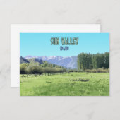 Carte Plat Sun Valley Ketchum Idaho (Devant / Derrière)