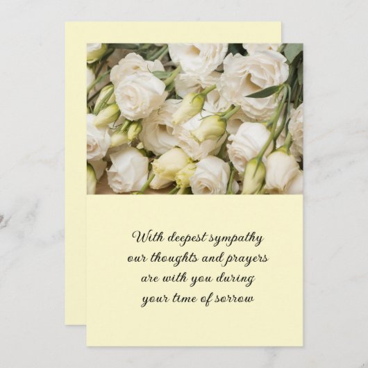 Carte plat Sympathy (Devant / Derrière)