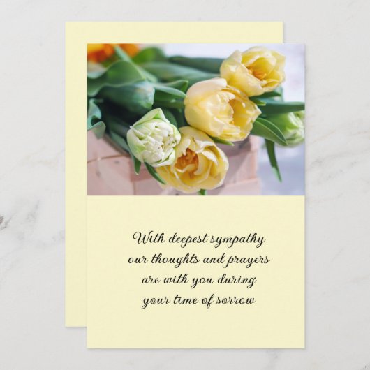 Carte plat Sympathy (Devant / Derrière)