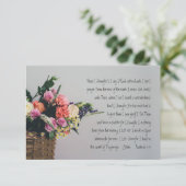 Carte Plat Sympathy Scripture Personnalisée P 61 (Debout devant)